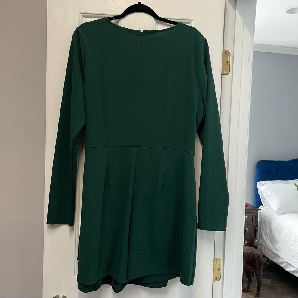 Forever 21 Plus Green Surplice Skort Dress 2X - Picture 2 of 5